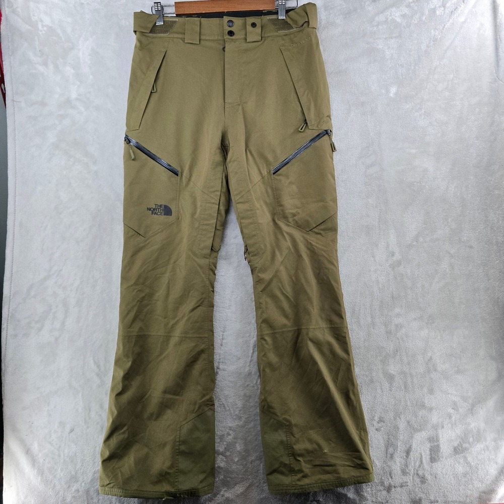 The North Face Snow Pants Mens Small Green DryVent Insulated Waterproof Skiing